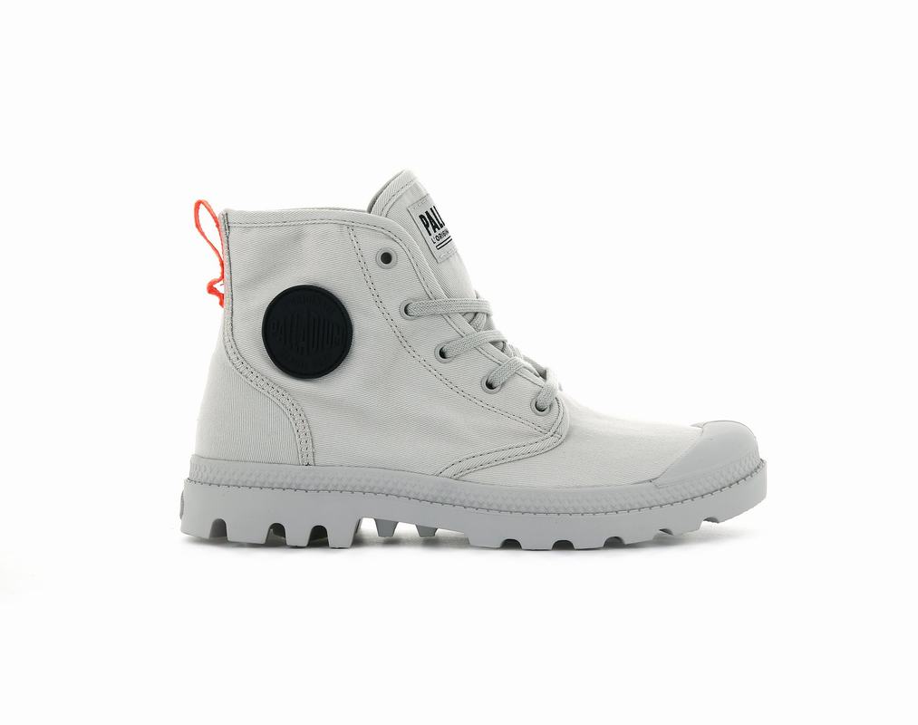 Palladium Pampa Hi Twill Womens Boots Grey Australia [OMPCTH-987]